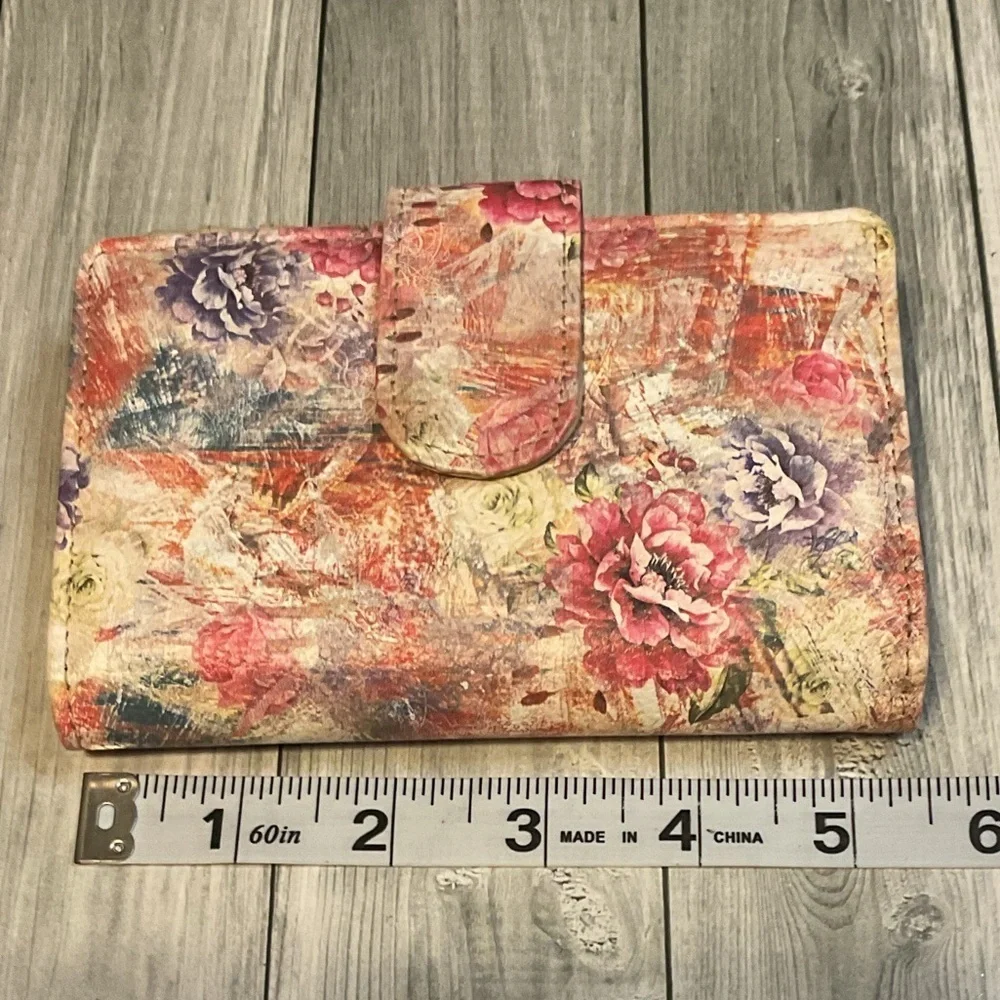 Safe keeper Floral Women's wallet genuine leather clip wallet bag